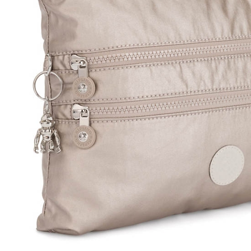 Silver Kipling Alvar Metallic Crossbody Bags | AE523FNAO