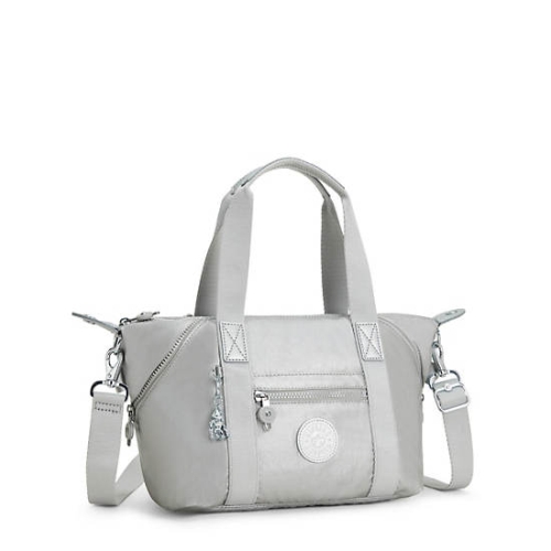 Silver Kipling Art Mini Metallic Shoulder Bags | AE759HFKY