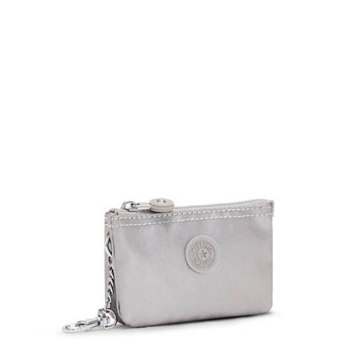 Silver Kipling Creativity Mini Metallic Pouches | AE932XCWY