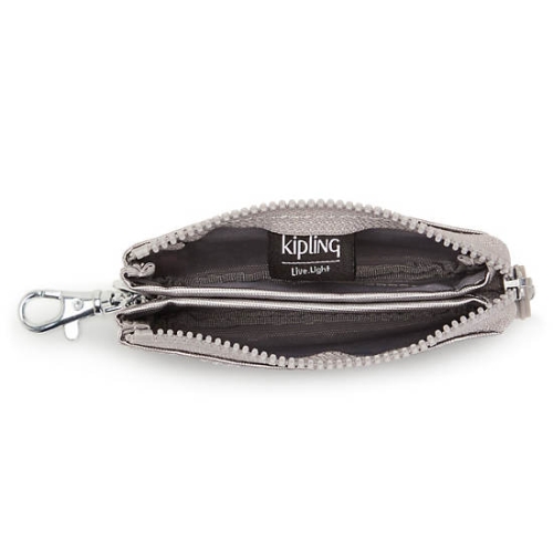 Silver Kipling Creativity Mini Metallic Pouches | AE932XCWY