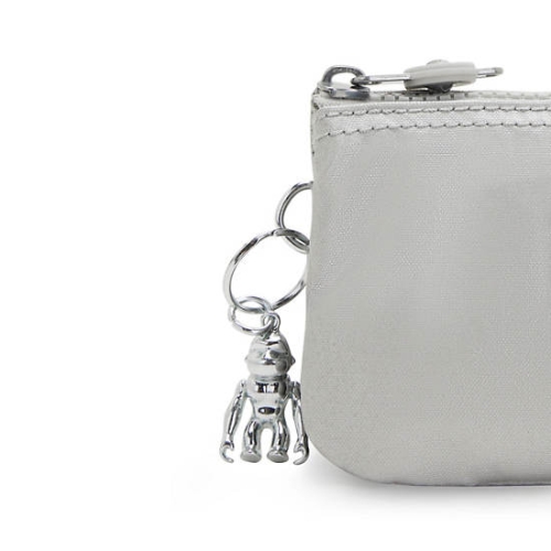 Silver Kipling Creativity Small Metallic Pouches | AE609YPUC