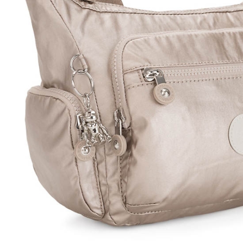 Silver Kipling Gabbie Small Metallic Crossbody Bags | AE264GNSA