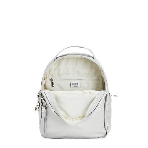 Silver Kipling Kae Classic Metallic Backpacks | AE170VMID