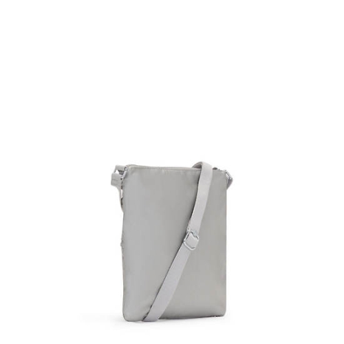 Silver Kipling Keiko Metallic Crossbody Mini Bags | AE281HXZK