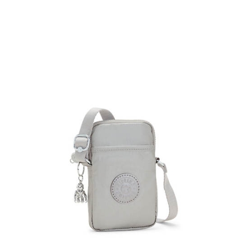 Silver Kipling Tally Metallic Phone Bags | AE620LYFH