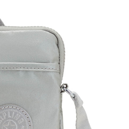 Silver Kipling Tally Metallic Phone Bags | AE620LYFH