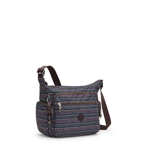 Taupe Kipling Gabbie Printed Crossbody Bags | AE297ICZG