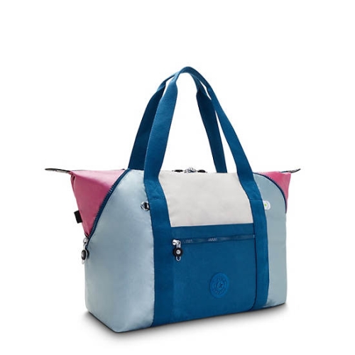 Turquoise Grey Kipling Art Medium ART Medium Tote Bags | AE547BPJZ