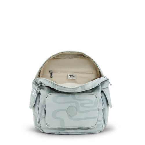 Turquoise Kipling City Pack Small Classic Printed Backpacks | AE471UJGP