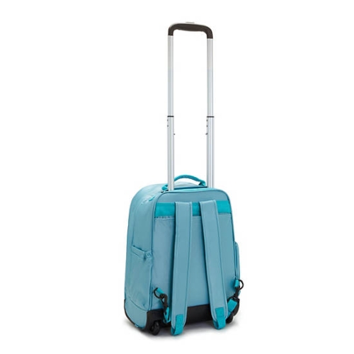 Turquoise Kipling Gaze Large Metallic Rolling Backpacks | AE450RMCF