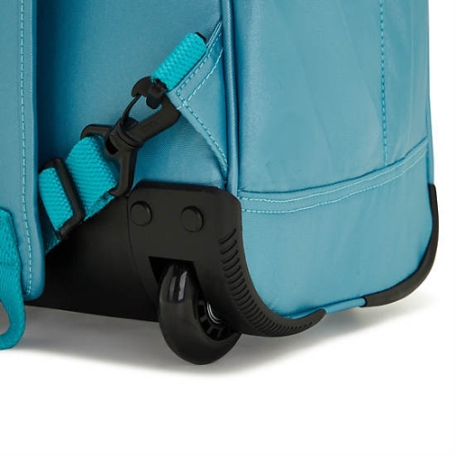 Turquoise Kipling Gaze Large Metallic Rolling Backpacks | AE704XAUC