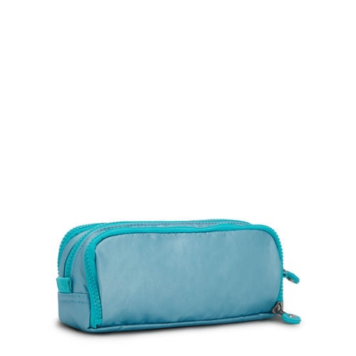 Turquoise Kipling Gitroy Metallic Pencil Case | AE819PBRD