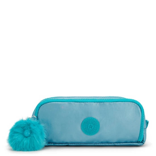 Turquoise Kipling Gitroy Metallic Pencil Case | AE819PBRD