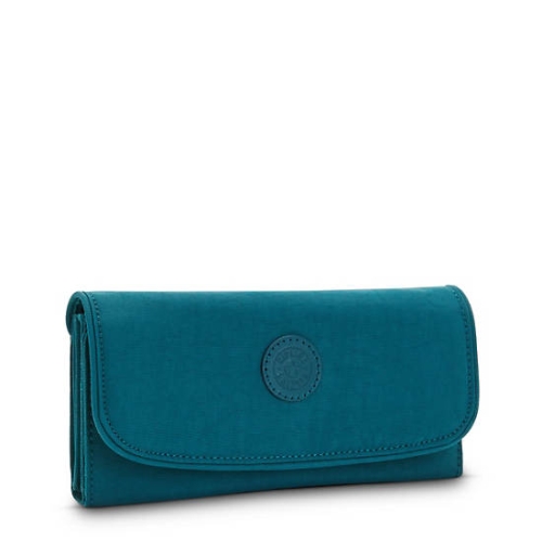 Turquoise Kipling Money Land Snap Wallets | AE147CBLP