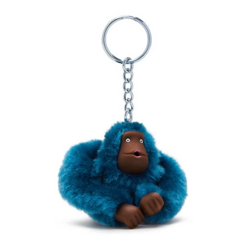 Turquoise Kipling Sven Small Monkey Keychains | AE678PMND