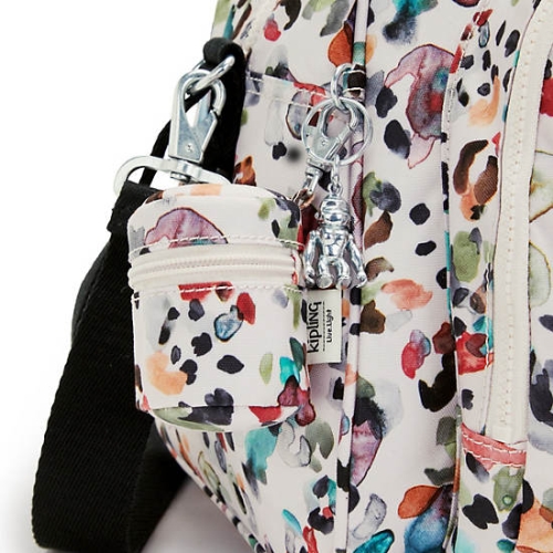 White Kipling Camama Printed Diaper Bags | AE720MLNF