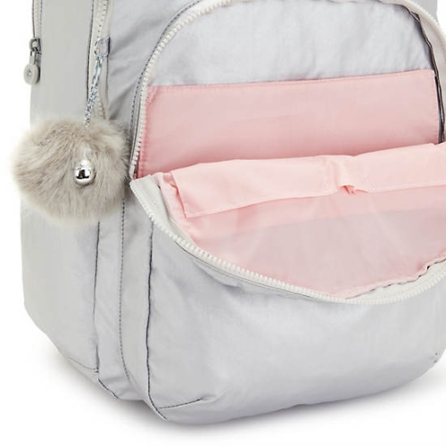 White Kipling Seoul Extra Large Metallic 17