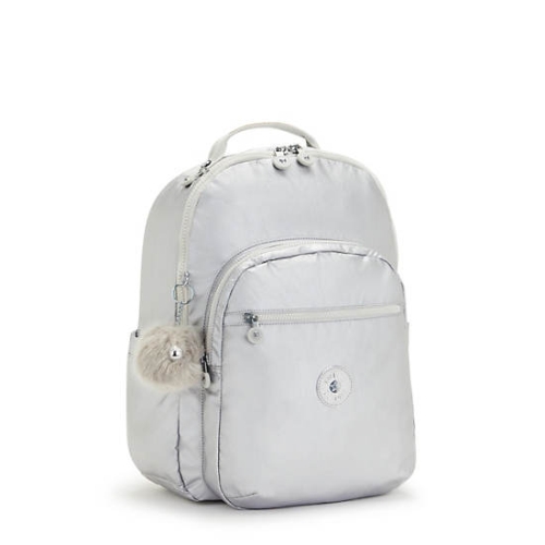 White Kipling Seoul Large Metallic 15