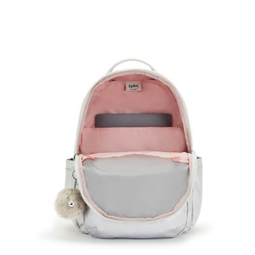 White Kipling Seoul Large Metallic 15