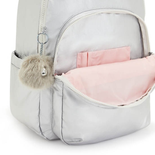 White Kipling Seoul Large Metallic 15