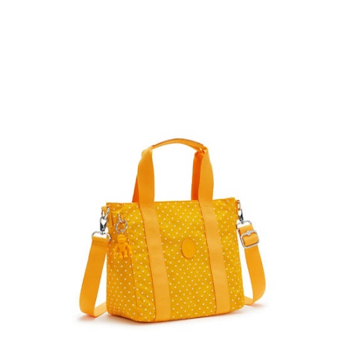 Yellow Kipling Asseni Mini Printed Tote Bags | AE054ZNGC