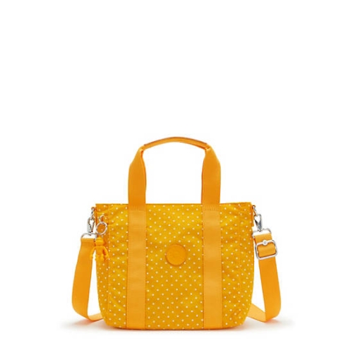 Yellow Kipling Asseni Mini Printed Tote Bags | AE054ZNGC