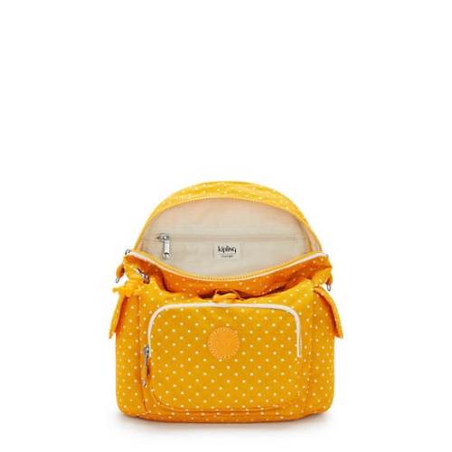 Yellow Kipling City Pack Mini Printed Backpacks | AE657QAHI