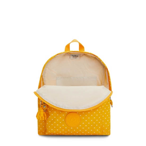 Yellow Kipling Reposa Printed Backpacks | AE639ORSD